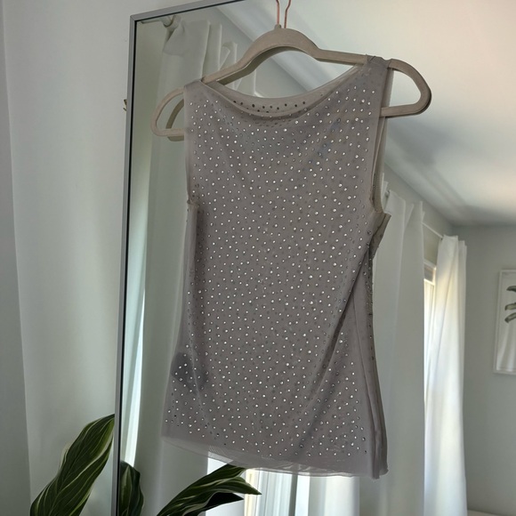 Weekday Diamanté studded Mesh Top - Picture 2 of 8